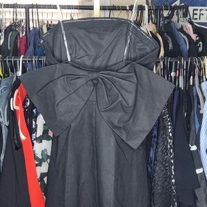 Chic Black Bow Dress
